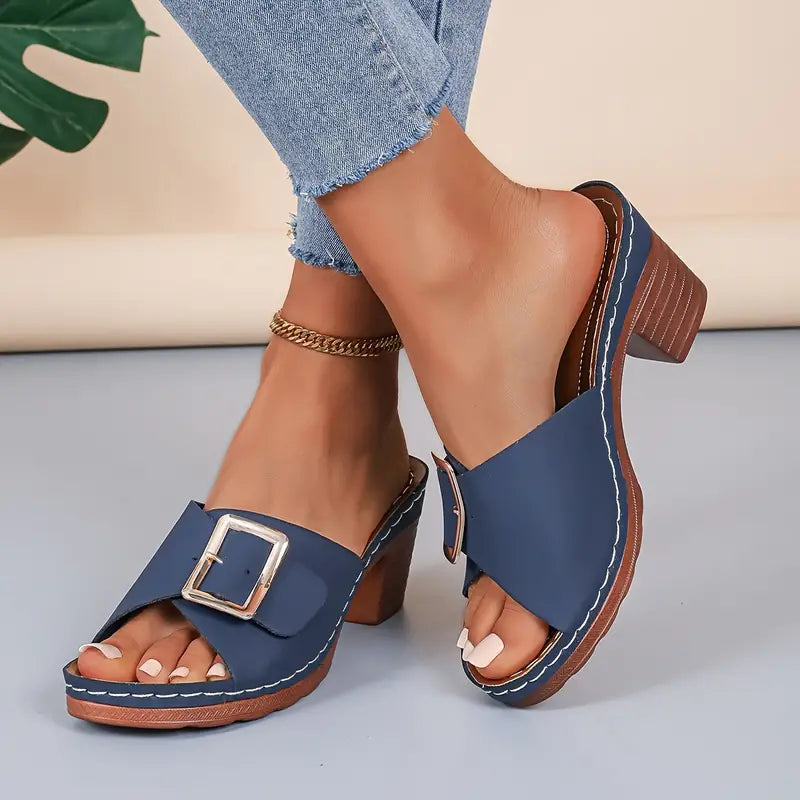 PosturePerfect™ – Women's Solid Color Stylish Sandals